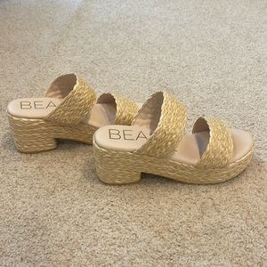 NEW Beach Rattan Heels